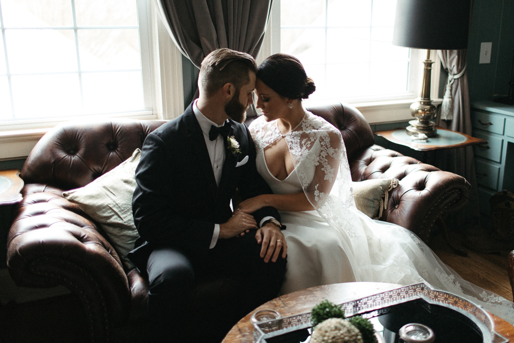 Couple sitting on a couch together